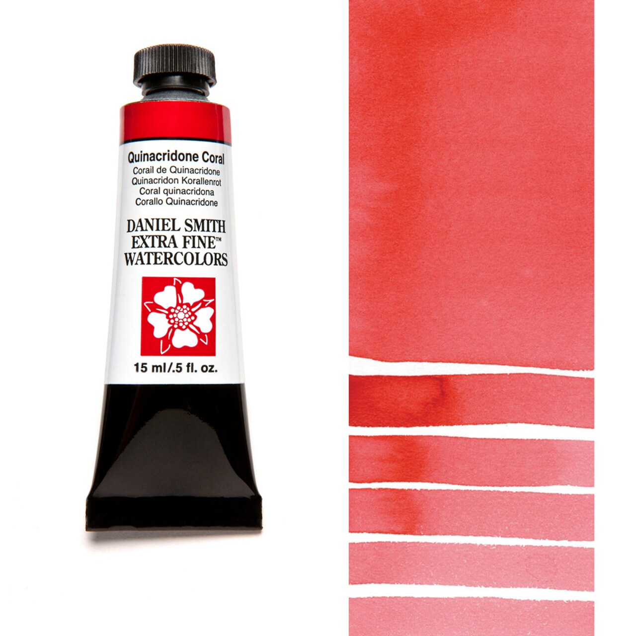 Daniel Smith Extra Fine Watercolors - Quinacridone Coral, 5 ml Tube